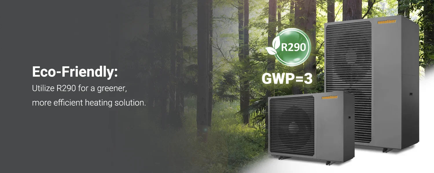 6kW R290 Domestic Heat Pump Dual A+++ ERP Inverter Air 55℃ Heating Cooling Electric French-speaking Household Hot Water