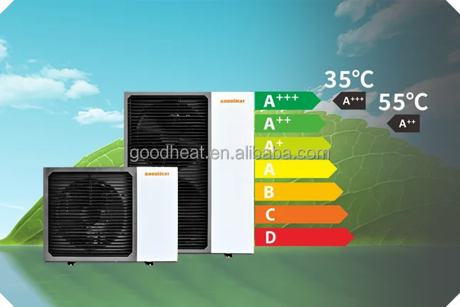 R32 12kW Three Phase Air Source Heat Pump High Efficiency Three-Phase Heating Cooling Electric Domestic Hot Water Metal