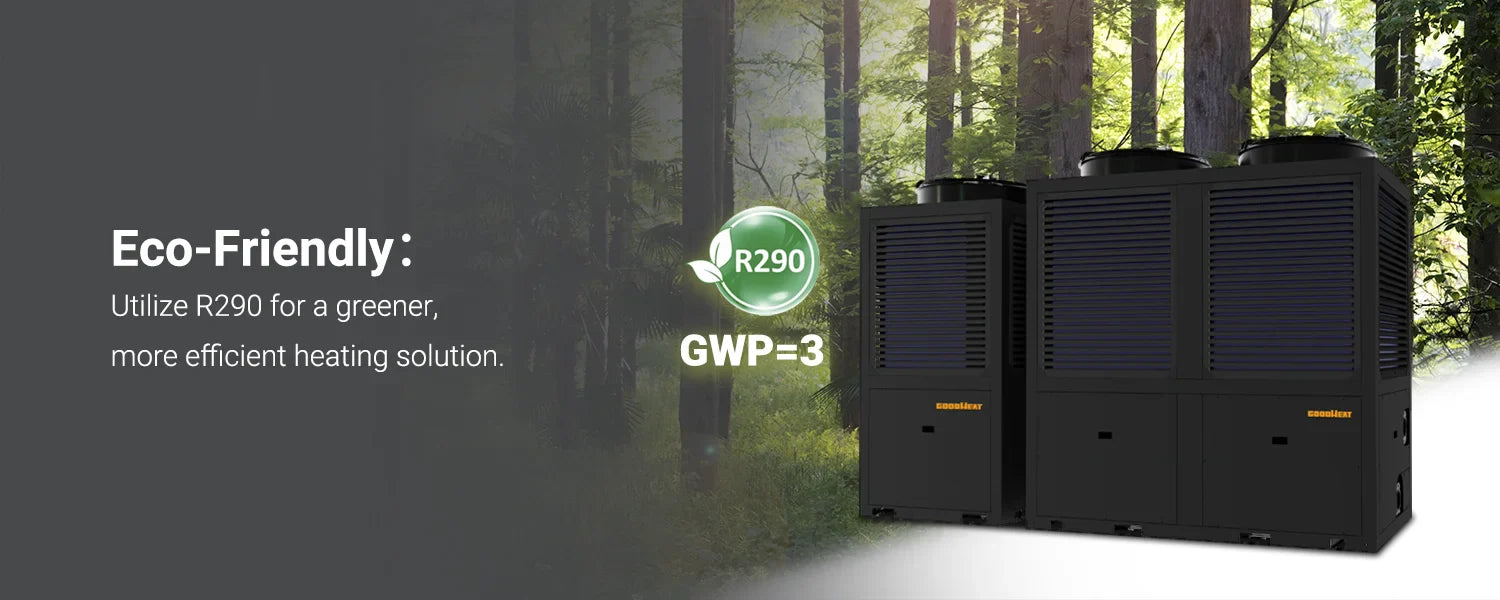 75kW R290 EVI Commercial Air to Water Heat Pump Electric Power Source for Heating & Cooling for Residential & Office Use